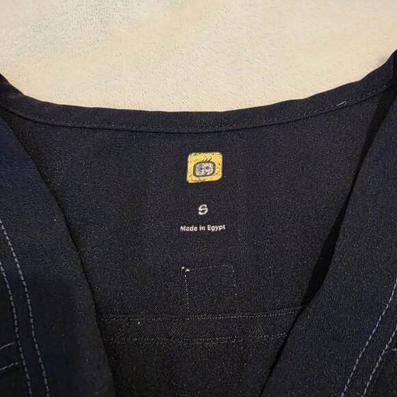 Wonderwink‎ Womens V-Neck Scrub Top S Short Sleeve Two-Pocket Cotton/Polyester - Picture 2 of 12